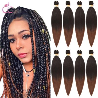 China High Quality With Factory Wholesale Price Pre Stretched Braiding Hair 26 Inch Yaki Soft Synthetic Hair For Braiding High Temperature Crochet Hair Extensions for sale