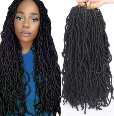 China High Quality With Factory Wholesale Price NU Locs Crochet Synthetic Hair Extensions Hair Synthetic Curly Pre-looped Style Weaves Braids Hair for sale