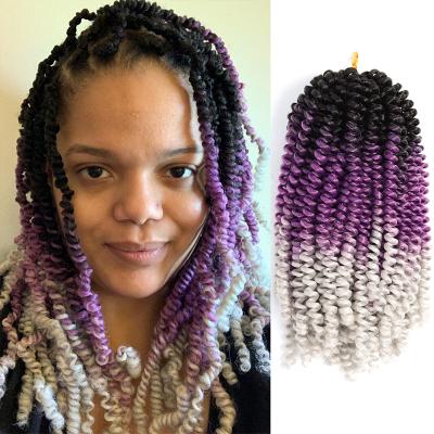 China High quality with factory price cheap wholesale braids 8inch spring curly spring braid pre twist fluffed spring twist hair for sale