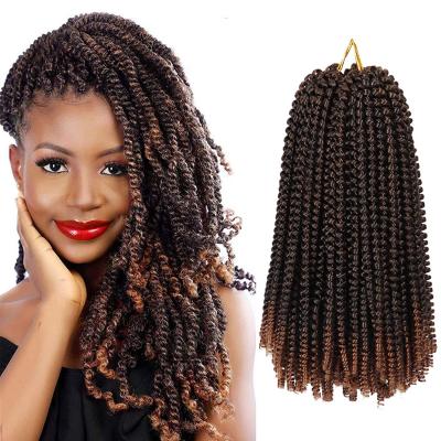 China High Quality With Fluffy Afro Curly Crochet Braiding Hair Factory Wholesale Price Twist Spring Crochet Hair Spring Braids Synthetic Braids Hair Extension for sale