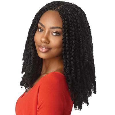 China High Quality With Factory Wholesale Price Afro Spring Twist Crochet Hair 8 Inches Nubian Bouncy Twist Hair Extensions Ombre Braiding Hair for sale