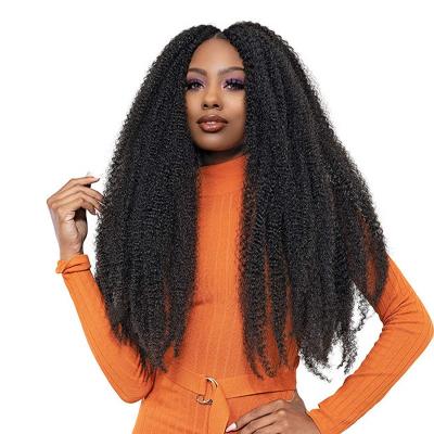 China High Quality With Crochet Afro Kinky Curly Afro Kinky Twist Synthetic Braiding Hair Wholesale Factory Price Crochet Afro Curly Hair For Black Women for sale