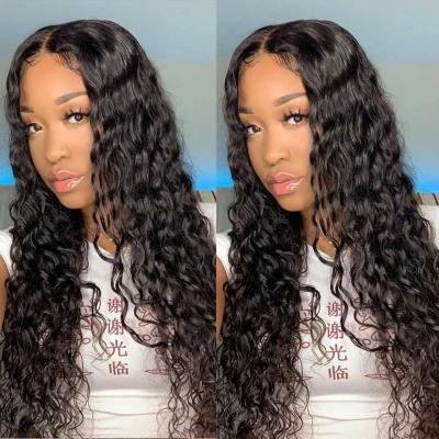 China Cuticle Aligned Lace Front Wigs Peruvian Silky Straight Glueless Women Color Front Wigs Water Wave Lace Front Human Hair Wig For Wave Lace for sale