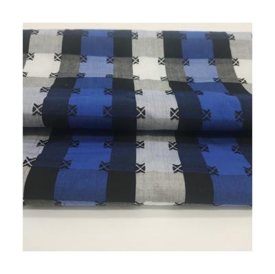 China Factory manufacture breathable 100% cotton yarn dyed fabric for clothing jacquard dobby fabric fine ctn y/d fabric for mens shirts clothes for sale