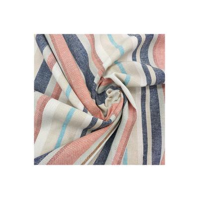 China High Quality Water Resistant Yarn Dyed Plaid Linen Rayon Yarn Dyed Striped Fabric for sale