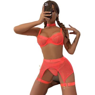 China Light Color Breathable Hot Girl Sexy Lingerie 3 Piece Foreplay Flirting Naked Women Sexy Underwear for sale