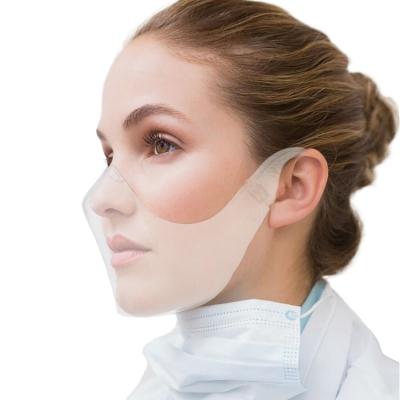 China Fashionable PC Face Shield Screen Protector Anti-splash Isolation Screen Plastic Transparent Clear Party Mask for sale