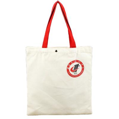 China Professional Eco-Friendly Manufacturer Custom Logo White Canvas Handbag Eco-Friendly Shopping Bag for sale