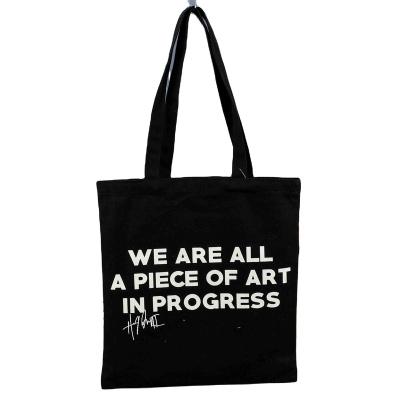 China Wholesale Eco-friendly Plain Cotton Canvas Bag With Zipper Tote Bag Black Cotton Canvas Tote Bag 