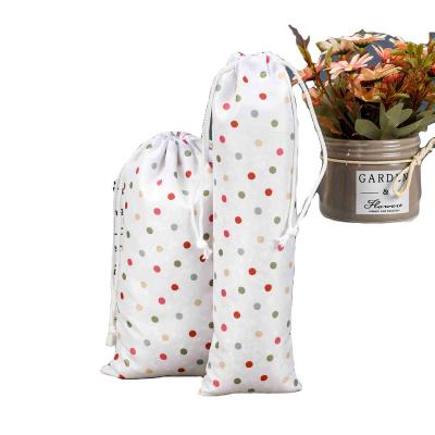 China Launch new eco-friendly fashion goes with all product canvas recycle canvas drawstring bag for sale