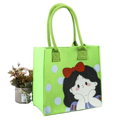 China China fashion made felt goes with any shopping cartoon felt paper bags for kids for sale