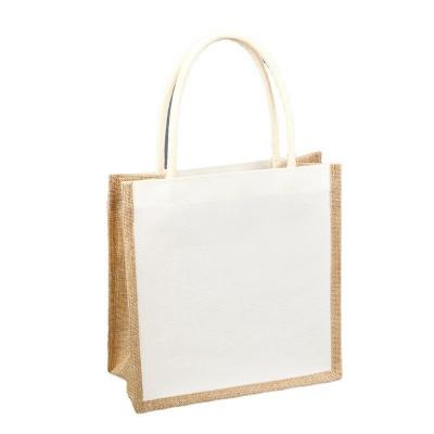 China Fashion Eco-Friendly Matched Tiny Wholesale Jute Shopping Bag Burlap Sack Jute Bag for sale