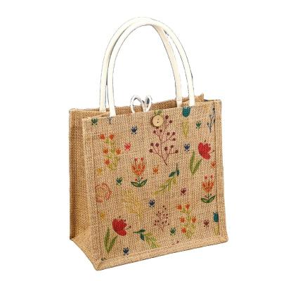 China Eco-Friendly Gift Volumetric Environmental Eco Friendly Burlap Packaging Jute Sack Zipper for sale