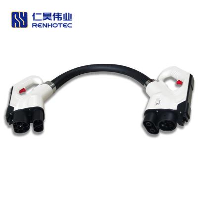 China China-chic New CCS 2 Combo 2 CCS Adapter DC 150A Plug EV Combo Charging Connector to 1 with 1 Meter Cable for sale