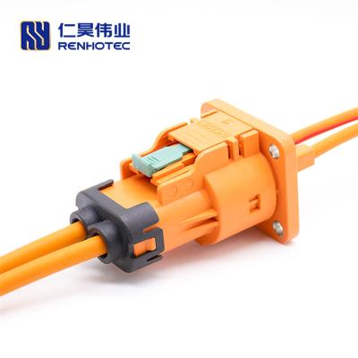 China HVSL Connector HVIL High Voltage Lock 800V AC/DC Military Power Wire Lock for sale