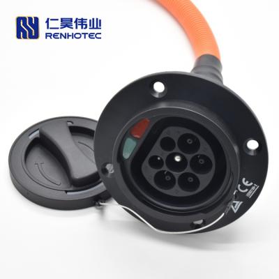 China Residential / General Purpose EV Connector Quick Charging Type - 2 IEC 62196 AC 16A 32A Plug With 0.5M Cables for sale