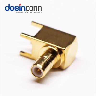 China Female Right Angle RF SMB Coaxial Connectors PCB Mount DIP for sale