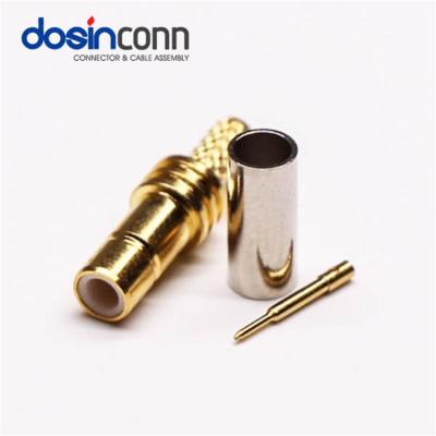 China RF 75 Ohm RF Coaxial Connector SMB Jack Crimp Cable RG179 for sale