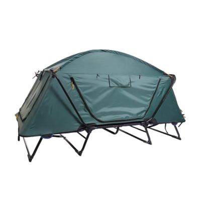 China 2022 Hot Sale 210D Oxford Camping Bed Tent Outdoor Folding Bed Tent Fishing Shelter Portable Folding Camping Bed With Tent For Sale for sale