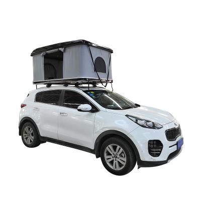 China Straight Bracing Type Fiberglass Hard Shell Car Roof Top Tent Outdoor Trailer Tent for sale