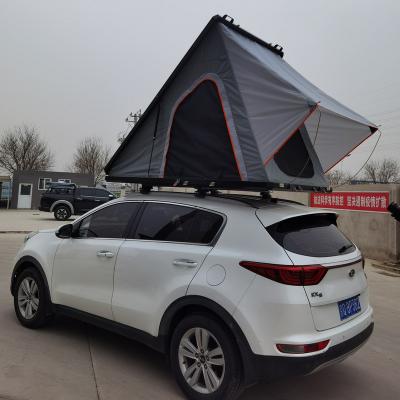 China Straight Bracing Type Outdoor 4x4 Car Auto Camping Suv Aluminium Triangle Hard Shell Roof Top Tent for sale