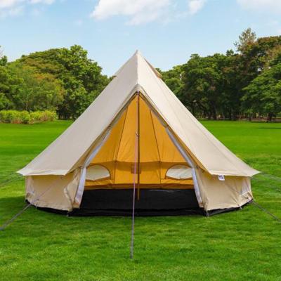 China Outdoor Waterproof Camping Canvas Tent Cotton 5m Bell Tent SBT-300 Big Size For 4-10 Person for sale