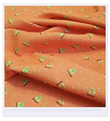 China High Quality Custom Anti Pill Bullet Digital Printed Knitted Double Brushed Polyester Fabric for sale