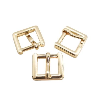 China Factory Square Roller Buckles Belts Hardware Metal Gold Rectangle Women Belt Roller Pin Buckles for sale