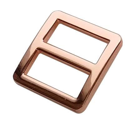 China Eco-Friendly Webbing Tri Glide Slides Flat Buckle Adjuster Sliders Metal Slide Buckle For Purse Camping Belt Bags for sale