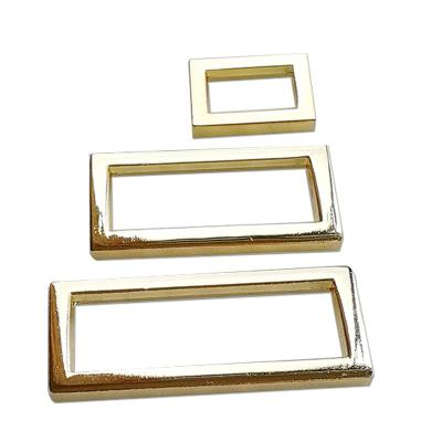 China Fashion Bag Accessories Metal Rectangle Eco-friendly Ring Buckle Metal Flat Rectangle Rings Buckle for sale