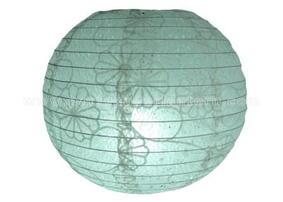 China Party , Wedding Decoration Eyelet Paper Lantern Round / Rice Paper Lantern for sale