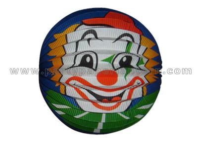 China Clown Pattern Printed Paper Accordion Lanterns / Balls 20CM 25CM 33CM  Customized for sale