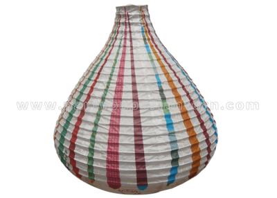 China Unique Shaped Rice Paper Lamp with Circus Printing , Wedding Paper Lanterns for sale