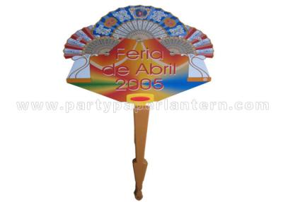 China Custom  Printed Paper / PP Hand Fans For Souvenir , Premium , Promotional for sale