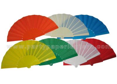 China Plain Color Spainish Fabric Hand Fans for sale