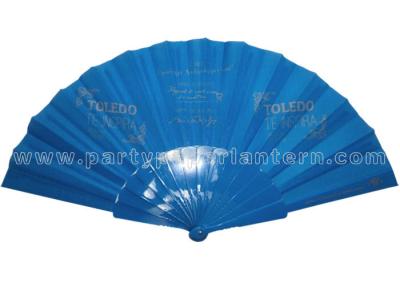 China Decorative TC Fabric Hand Fan With Logo Printed For Parties And Weddings for sale