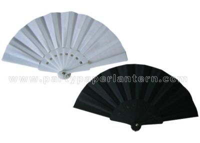 China Sola fan de la mano de la tela del llano del color para casarse favores personalizada en venta