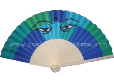 China Transfer Printing Wooden Hand Fan For Gift , Souvenirs , Premium Unique for sale