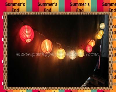 China Outdoor Paper Lantern String Lights Home Decoration , colored lantern string lights for sale