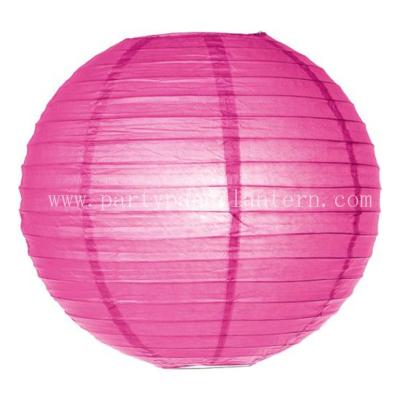 China Hot Pink Paper Lanterns for Weddings / 6 Inch Party Decorations Lanterns for sale