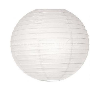 China 6 Inch Round White Hanging Paper Lanterns For Weddings / Holiday / Parties for sale