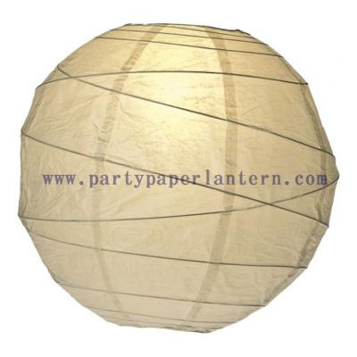 China 20CM Straw - yellow  Round Party Paper Lantern , Indoor Paper Lanterns Wedding Decorations for sale