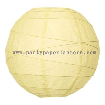 China 10 Inch Lemonade - yellow  Round Decorative Paper Lanterns For Weddings and Parties for sale