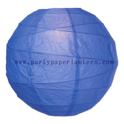 China Cobalt blue Round Pretty Party Paper Lantern 8 Inch Environment - friendly for sale