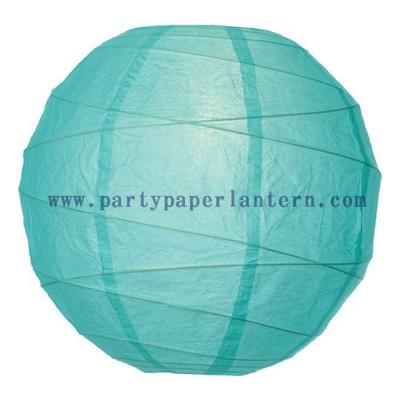 China 8 Inch Robin Egg Large Round Paper Lanterns  , Personalized Paper Lanterns for sale