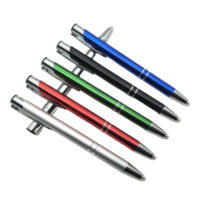 China office & Pen Tip Luxury Metal Led Lamp School Pen Light Source On The Nib3 in 1 Multifunctional Metal Led High Sensitive Light Ball Stylus Pen for sale