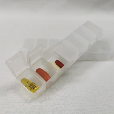 China Stocked Mini Plastic Medicine Case Removable Pill Box For Travel Used for sale