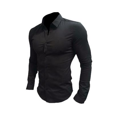 China Solid Color/Lapel/Stretch/Fitness Shirt Solid Color Breathable /Quick-drying Slim Fit Quick-Drying Slim Fit Men Formal /Anti-Wrinkle No Ironing Shirt Anti-Wrinkle for sale