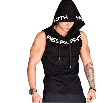 China High Quality Cotton Jogging Men's Fitness Gym Suits Stretch/Sleeveless Vest Hooded/Breathable/Sweat-Wicking Hoodies for sale