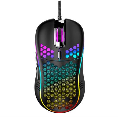 China Hot Hollow Design Waterproof RGB Breathable Cable Gaming Mouse By Cheap Internet Game Wholesale for sale